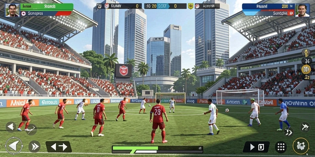 Moment pertarungan epik di level yang menantang.