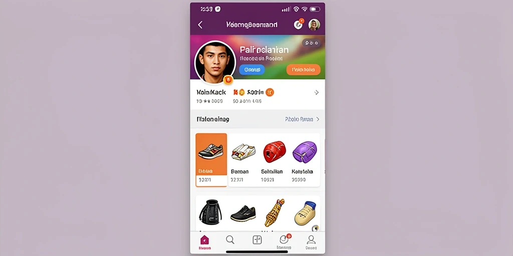Desain grafis yang menarik dan berwarna-warni.